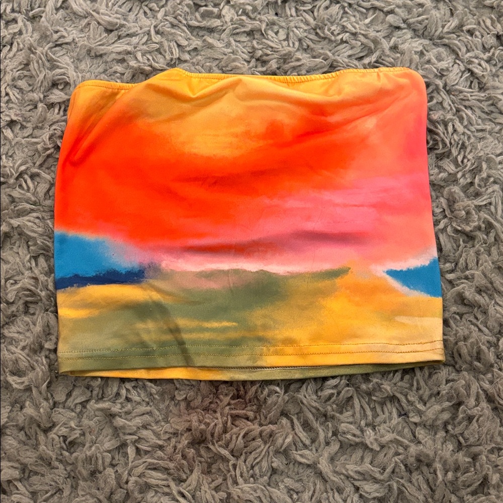 Vibrant Multicolor Tube Top